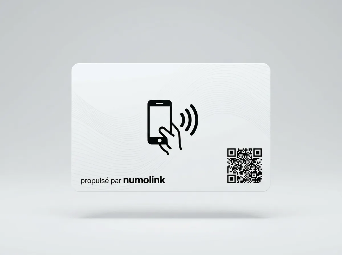 Plaque NFC Numolink personnalisée blanche